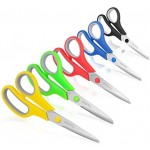 Scissors, Taotree 8" Multipurpose Scissor Bulk Pack of 5, Stainless Steel Sharp Scissors for Office Home General Use, High/Middle School Classroom Class Teacher Student Older Kids Scissors Supplies