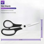 Scissors, Taotree 8" Multipurpose Scissor Bulk Pack of 5, Stainless Steel Sharp Scissors for Office Home General Use, High/Middle School Classroom Class Teacher Student Older Kids Scissors Supplies