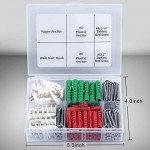 Drywall Anchor and Screw Kit，Cirlife Stainless Steel Screws,Picture Hooks for Drywall Door and Hollow-Wall, 126 Pieces