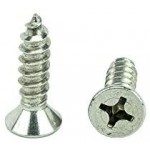 #6 x 1" Flat Head Phillips Sheet Metal Screws Self Tapping,18-8 Stainless Steel, Full Thread, Qty 100 by Bridge Fasteners