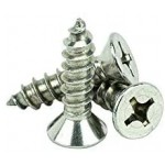 #6 x 1" Flat Head Phillips Sheet Metal Screws Self Tapping,18-8 Stainless Steel, Full Thread, Qty 100 by Bridge Fasteners