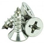 #6 x 1" Flat Head Phillips Sheet Metal Screws Self Tapping,18-8 Stainless Steel, Full Thread, Qty 100 by Bridge Fasteners