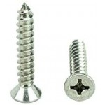 #6 x 1" Flat Head Phillips Sheet Metal Screws Self Tapping,18-8 Stainless Steel, Full Thread, Qty 100 by Bridge Fasteners