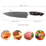 Chef Knife, TANSUNG Kitchen Knife 8 Inch Pro Chef's Knife Cooking Knife Ultra Sharp Knife for Home Restaurant Cookers with High Carbon Stainless Steel Ergonomic Wooden Handle and Elegant Gift Box