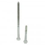 1/2 x 5-1/2" Hex Head Lag Bolt Screws 18-8 (304) Stainless Steel, Qty 10 by Bridge Fasteners