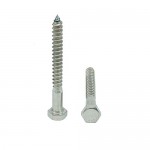 1/2 x 5-1/2" Hex Head Lag Bolt Screws 18-8 (304) Stainless Steel, Qty 10 by Bridge Fasteners