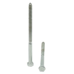 1/2 x 5-1/2" Hex Head Lag Bolt Screws 18-8 (304) Stainless Steel, Qty 10 by Bridge Fasteners