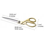 10.5'' Gold Fabric Scissors Stainless Steel sharp Tailor Scissors clothing scissors Professional Heavy Duty Dressmaking Shears Sewing Tailor