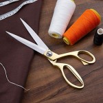 10.5'' Gold Fabric Scissors Stainless Steel sharp Tailor Scissors clothing scissors Professional Heavy Duty Dressmaking Shears Sewing Tailor