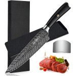 LaTim's Chef Knife 8 Inch Professional,Japanese Kitchen Cooking Knives with German High Carbon Stainless Steel 4116 and Ergonomic Handle,Finger Guard and Sharp Knife for Gift Box