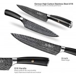 LaTim's Chef Knife 8 Inch Professional,Japanese Kitchen Cooking Knives with German High Carbon Stainless Steel 4116 and Ergonomic Handle,Finger Guard and Sharp Knife for Gift Box