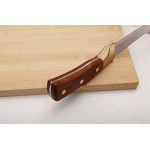 VARWANEO Kitchen Knife Carbon Stainless Steel Chef's Knife with Pear Tree Handle 6.7 Inch