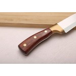 VARWANEO Kitchen Knife Carbon Stainless Steel Chef's Knife with Pear Tree Handle 6.7 Inch