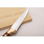 VARWANEO Kitchen Knife Carbon Stainless Steel Chef's Knife with Pear Tree Handle 6.7 Inch