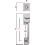 Berlin Modisch HandleSet Front Door Entry Handle and Deadbolt Lock Set Slim Square Single Cylinder Deadbolt and Lever Reversible for Right & Left Sided Doors Heavy Duty – Satin Nickel Finish